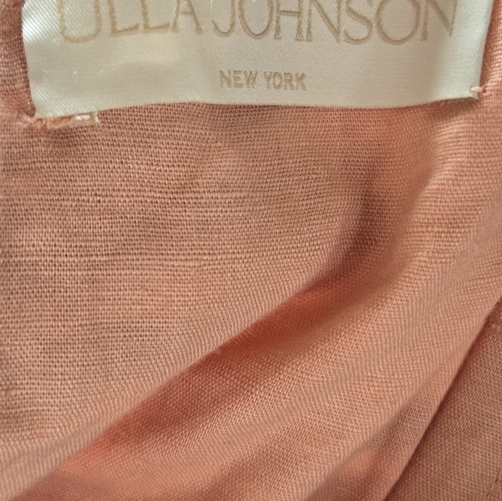 Ulla Johnson Savannah Halter Mini Dress Peach Lace Tiered Boho Romantic - Picture 10 of 12